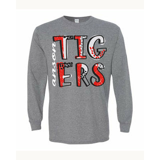 Anson Tigers - Splatter Long Sleeve T-Shirt