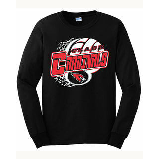 Clack Cardinals - Volleyball Long Sleeve T-Shirt